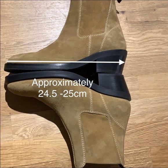 ACNE STUDIOS - Sand Beige Suede Ankle Boots - Picture 16 of 16